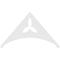 Ekena Millwork Pitch Naple Architectural Grade PVC Gable Pediment, 48"W x 28"H x 1"P (14/12) GPP048X028X100NAP - alternate 4